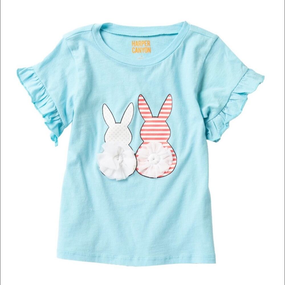 Harper Canyon Blue Gulf Bunny Tails Tee Size 2